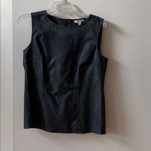 Bad ass leatherette sleeveless shirt
